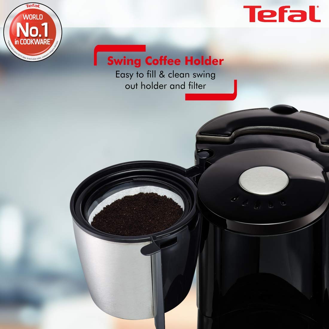 Tefal APPRECIA COFFEE MAKER 0.6 Liters, Metallic Grey