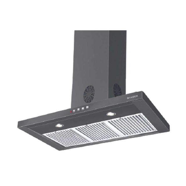 Faber 60cm 3 Way Silent Suction Chimney, 1150 m3/hr (Stilo Slim 3D Plus, 2 Triple Layer Baffle Filters, Black)
