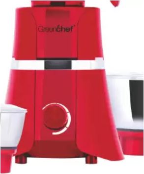 GREENCHEF 750W FLEN 1 HP MIXER GRINDER (3 JAR) (Red)