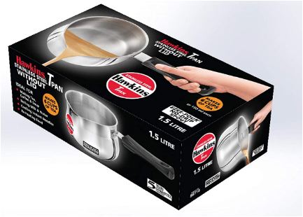 Buy HAWKINS STAINLESS STEEL T-PAN WITHOUT LID POT 1.5 Liters at apnidukaan.com