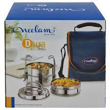 Dura Hot 3 Tier 7 Inch Lunch Box with Insulated Carry Bag