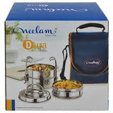 Dura Hot 3 Tier 7 Inch Lunch Box with Insulated Carry Bag