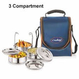 Dura Hot 3 Tier 7 Inch Lunch Box with Insulated Carry Bag