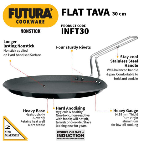 Hawkins Futura Non Stick Flat Tawa Induction Base