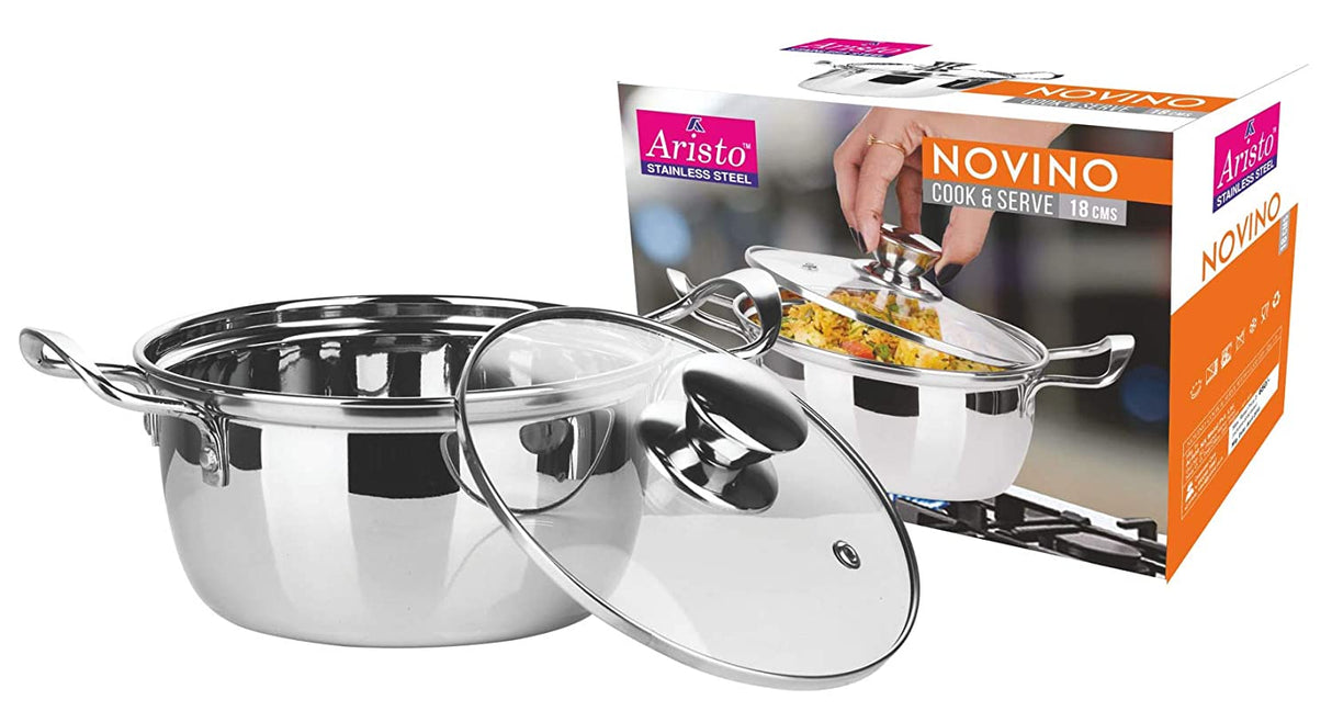 Aristo 950 ML Stainless Steel Cook & Serve Handi (14 cm)