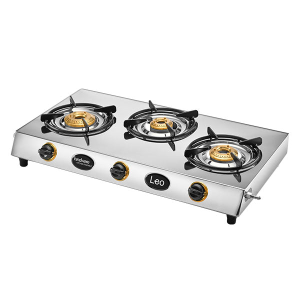 Hindware 76 cm 3 Burner Cooktop Leo Series LEO 3B