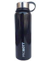 Probott 1500 ml Thermosteel Thermos Flask Water Bottle with Filter and Leather Cover  Black-PB1500-02