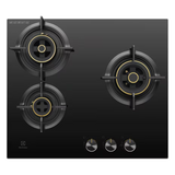 60cm UltimateTaste 300 3-Burner Built-in Gas Hob EHG6330BC