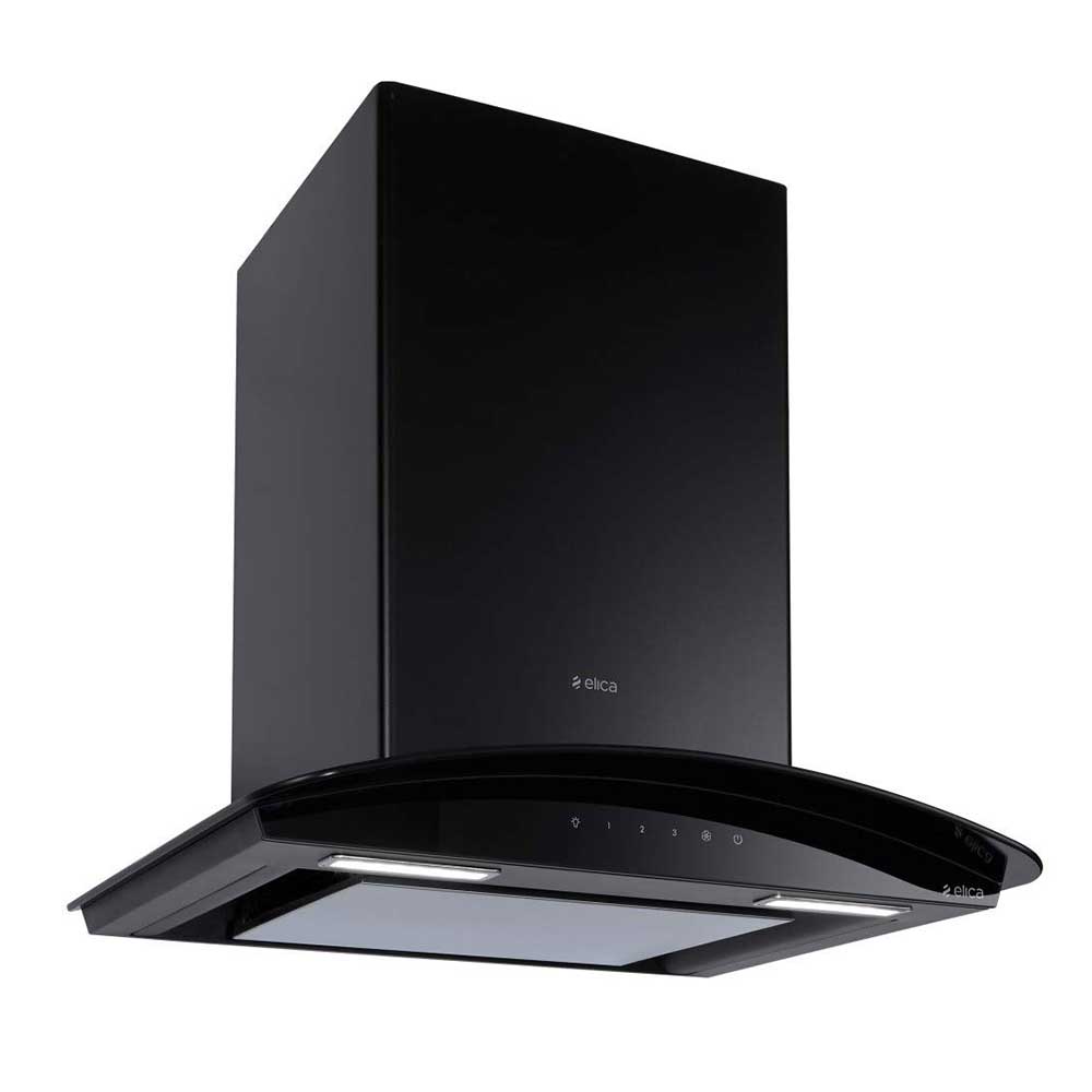 ELICA DEEP SILENT CHIMNEY GLACE EDS HE LTW 60 BK NERO T4V LED WITH EDS3 TECHNOLOGY
