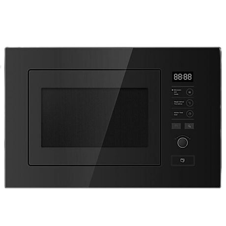 Elica 22 Ltrs Built-In Microwave EPBI MWO GL 220, Black Glass, Touch Control