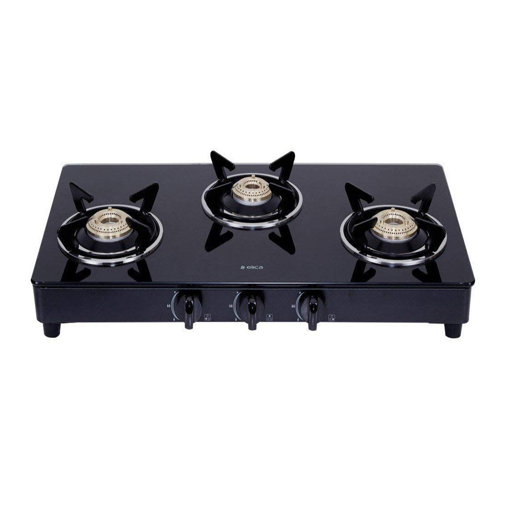 Elica Cooktop Gas Stove 703 CT VETRO BLK