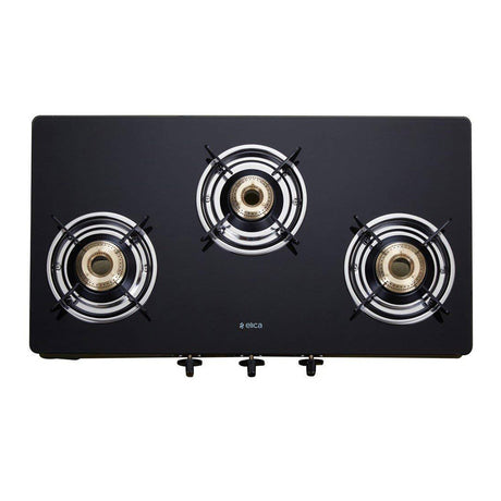 Elica Cooktop Gas Stove 703 CT VETRO BLK