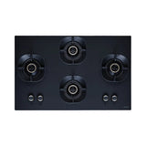 MATT CROWN FLEXI 491 LOTUS IND HD BRASS Built-in Gas Hob 4 Burner 90 cm (Black)