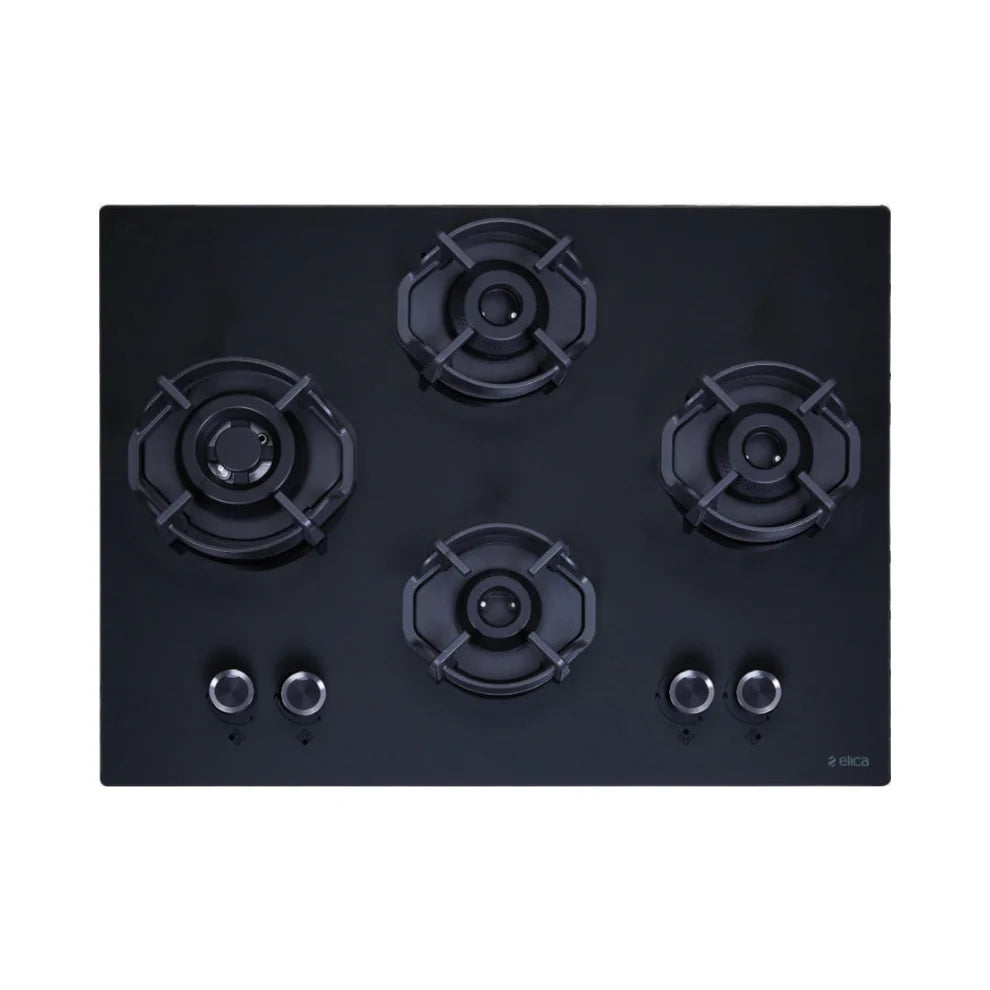 FLEXI HEXA 470 LOTUS IND HD 4 Brass Burners Toughened Glass Auto Ignition Round Metalic knobs