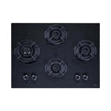 FLEXI HEXA 470 LOTUS IND HD 4 Brass Burners Toughened Glass Auto Ignition Round Metalic knobs