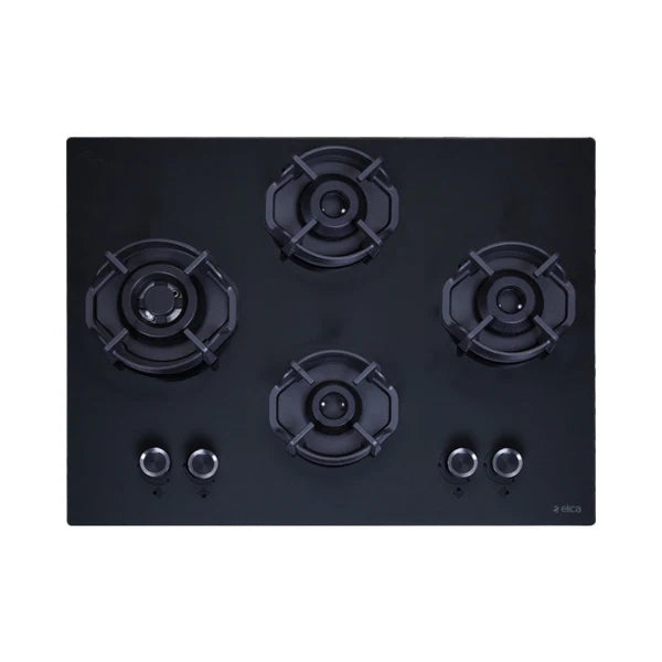 MATT FLEXI HEXA 470 LOTUS IND HD BRASS Built-in Gas Hob 4 Burner 70 cm (Black)