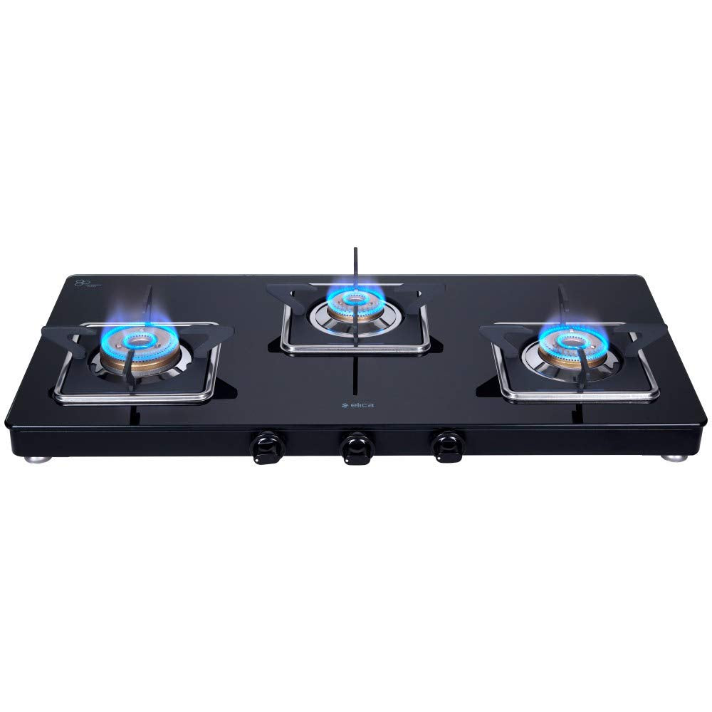 Elica Slimmest 3 Burner Auto Ignition Cooktop ( 773 CT VETRO Slim LINE SPF ) 