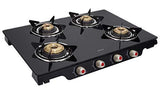 Elica Cooktop PATIO ICT DT 469 BLK S (Non Auto Ignition)  4 Burner Gas Stove