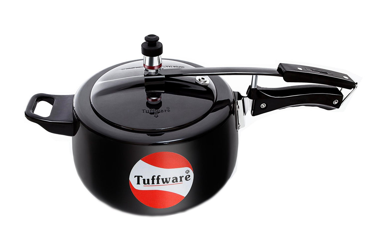 Tuffware 3 litres Hard Anodised Aluminium Inner Lid Classic Cooker,Black