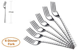 Shapes Zack Stainless Steel Spoons & Forks Set of 12 Pcs ( 6 Dinner Spoons & 6 Dinner Fork )