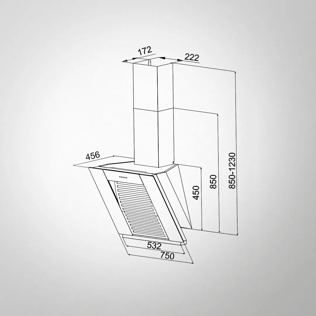 KAFF ESTAL DHC 75 Dry Heat Auto Clean Technology Chimney