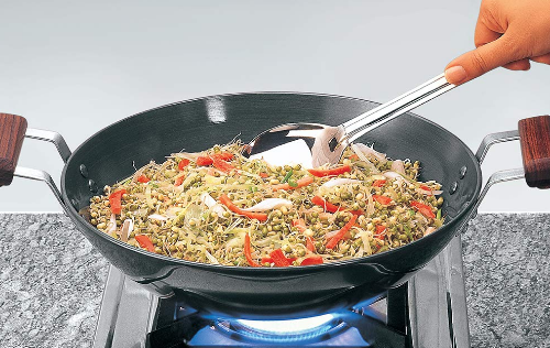 Hawkins - L74 Futura Hard Anodised Deep-Fry Pan (Kadhai) with Stainless Steel Lid