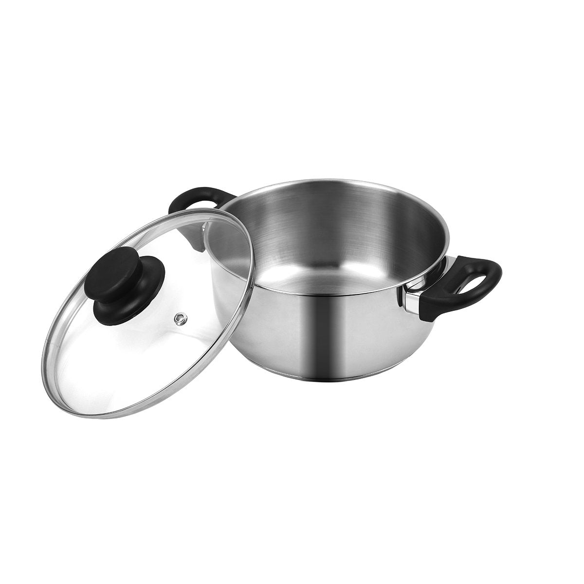 Tuffware 1 Liter Stainless Steel Casserole Conical with Glass Lid