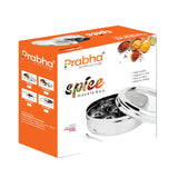 Stainless Steel Eye Candy Spice Box, See Through Glass Lid