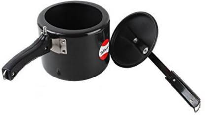 Tuffware Hard Anodised Aluminium Pressure Cooker - Inner Lid, Black, 6.5 Litres   (Hard Anodized)