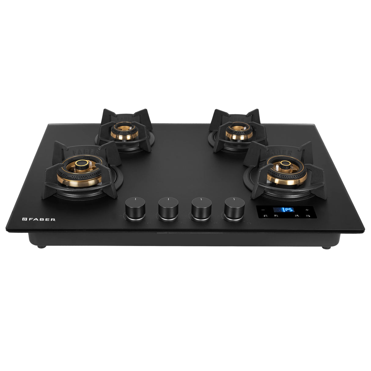Hob Innova 754 BR AI FFD 75 cm 4 Burner Built-in Gas Hob Black Glass with Timer