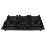 HOB INSPIRIA 903 BR AI FFD GL PNG 90 cm 3 Burner Built-In Gas Hob with Flame Failure Device, Black Glass