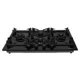 HOB INSPIRIA 904 BR AI FFD GL PNG 90 cm 4 Burner Built-In Gas Hob with Flame Failure Device, Black Glass