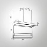 KAFF FALMARC DHC 90 A FILTERLESS AUTO CLEAN TECHNOLOGY CHIMNEY