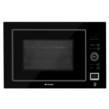 Faber Built in Microwave FBI MWO 25L CGS BK, 10 auto cook menus - Defrost/Combination cooking/grill+convection