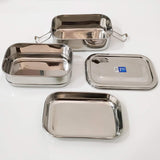 JVL Stainless Steel Double Layer Lunch Box, Silver