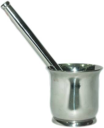 TORAL STAINLESS STEEL POPULAR KHALBATTA + Stainless Steel Masher (1 PC )