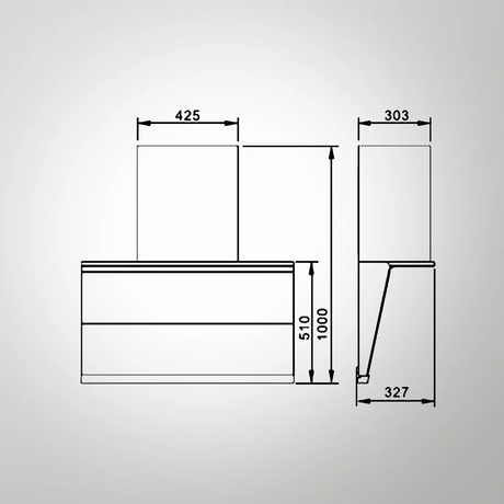 KAFF FLORIAN 90 cm DC Wall Mounted Chimney