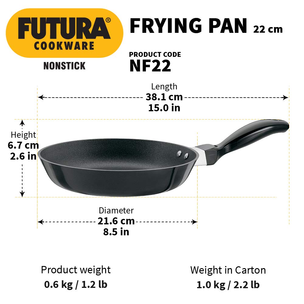 Hawkins Futura Non-Stick Frying Pan, 22cm + Hawkins Futura Non-Stick Frying Pan, 26cm