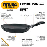 Hawkins Futura Non-Stick Frying Pan, 22cm + Hawkins Futura Non-Stick Frying Pan, 26cm