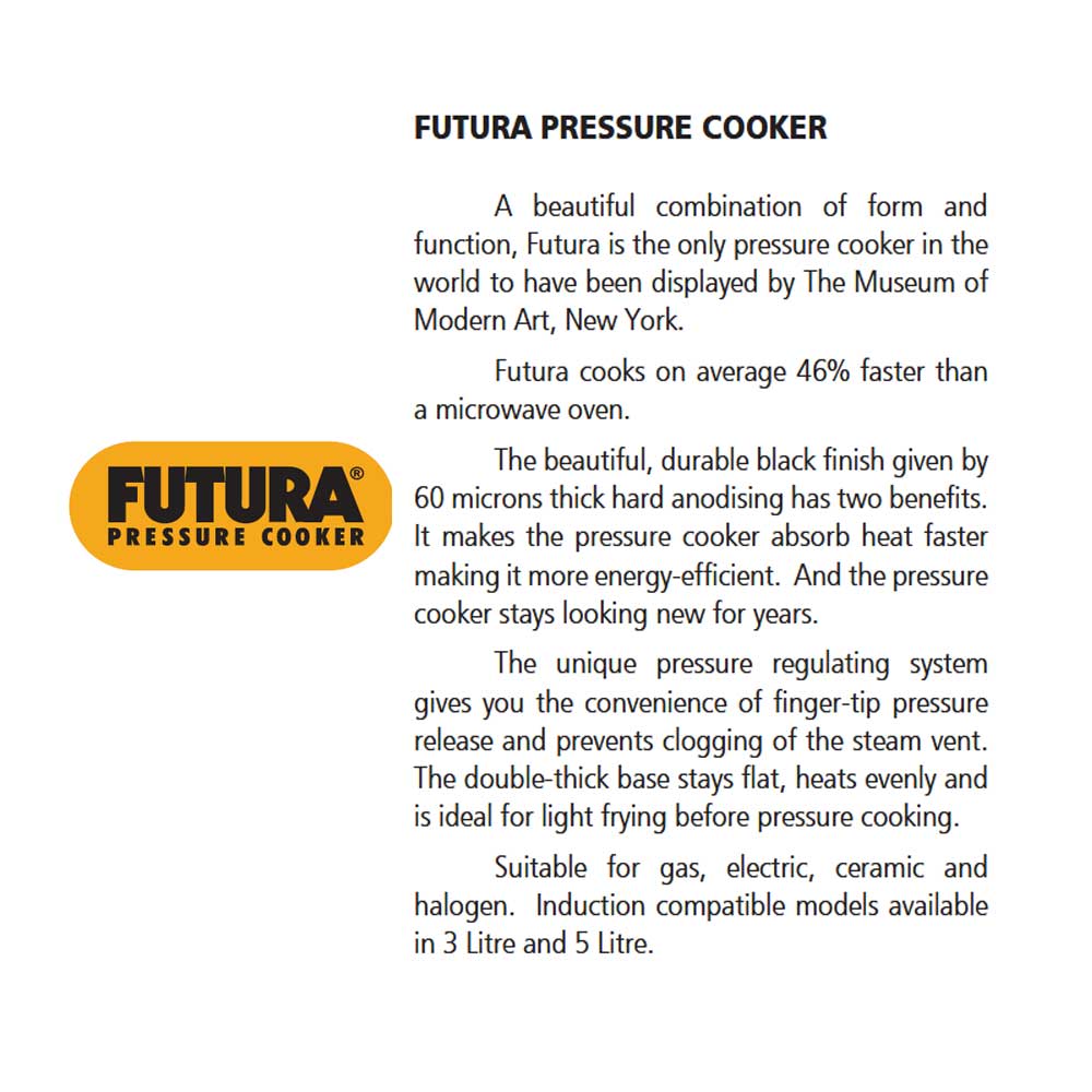 FUTURA PRESSURE COOKER INDUCTION BASE 5 LITRE: IFP 50