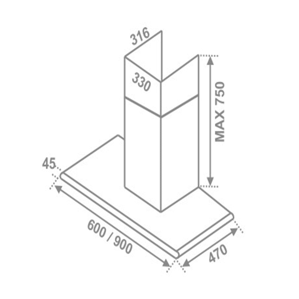 Elica Kitchen Chimney GALAXY EDS HE LTW 90 T4V LED