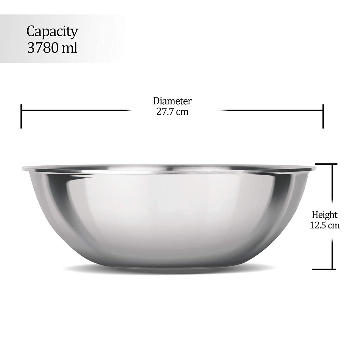 Milton Pro Cook 26 cm Triply Stainless Steel Tasla with Lid (3.6 Litre )