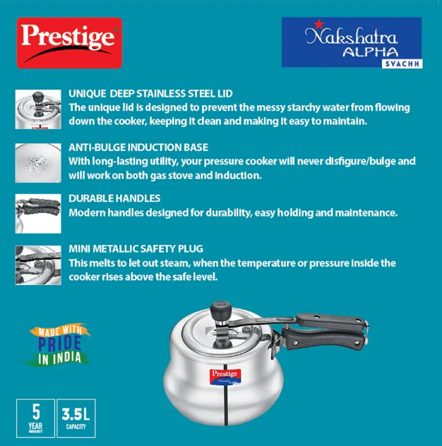 Prestige Nakshatra Alpha Svachh Handi 3.5L 20257