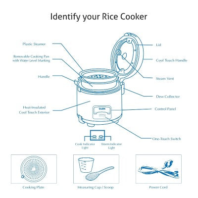 Glen Rice Cooker GL 3055 Dlx 1.8 lt