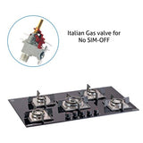 Glen 5 Burner Built-in Glass Hob 1095 SQ DB TR FFD (Flame Failure Device)