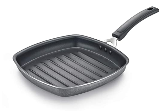 Prestige Omega Non-Stick Select Plus Square Induction Base Grill Pan, Black -1.9 Litre