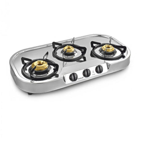 Buy Sunflame Stainless Steel Optra 3 Burner Gas Stove at the lowest price in India at Apnidukaan.com, Save UPTO 50% Off, All India Free Shipping, Click here to see all of our exclusive deals.
