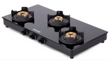 Sunshine Royal Black 3 Burner Toughened Glass Gas Stove