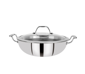 Bergner SS Hi-Tech Tri-Ply Wok With Lid 20 cm (BG-31151-MM)