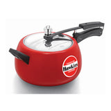 Hawkins Ceramic-Coated Contura Pressure Cooker Tomato Red 5L: CTR50 with Hawkins Genuine 2 Gasket & 2 Safety Valve